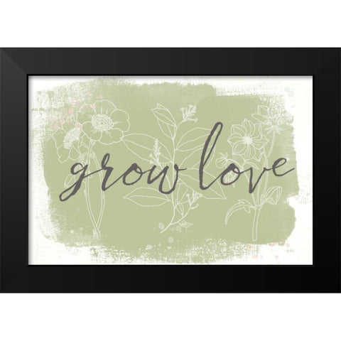 Organic Lines V Black Modern Wood Framed Art Print by Pertiet, Katie