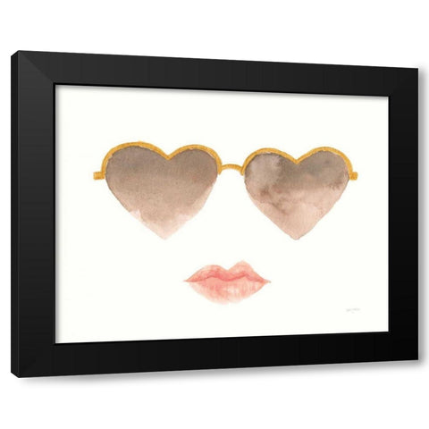Boss Babe Sunglasses Black Modern Wood Framed Art Print with Double Matting by Jackson, Jenaya