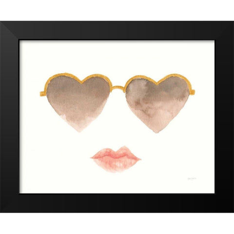Boss Babe Sunglasses Black Modern Wood Framed Art Print by Jackson, Jenaya