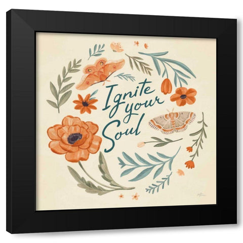 Winged Study IV Cream Black Modern Wood Framed Art Print with Double Matting by Penner, Janelle