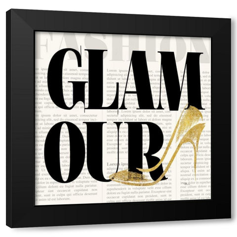 Fashion Sense IV BW Black Modern Wood Framed Art Print with Double Matting by Pela Studio