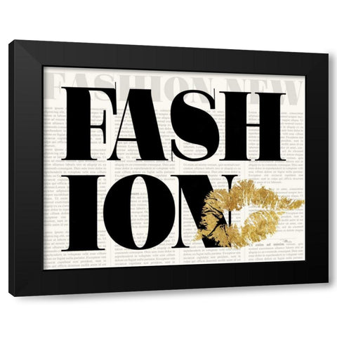 Fashion Sense II BW Black Modern Wood Framed Art Print with Double Matting by Pela Studio