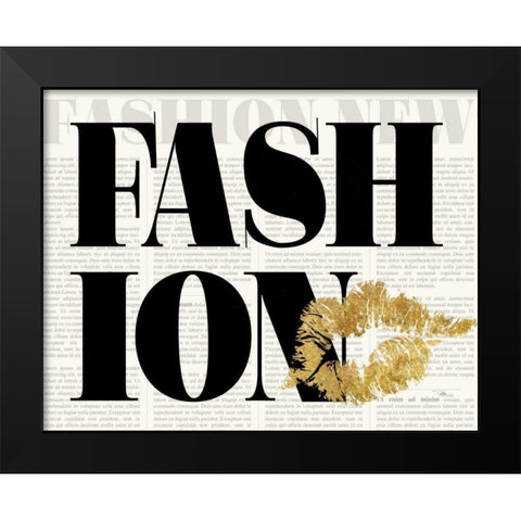 Fashion Sense II BW Black Modern Wood Framed Art Print by Pela Studio