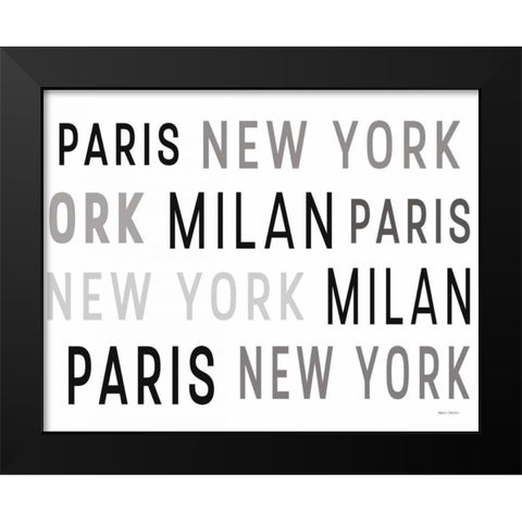 Forever Fashion Pattern IV Dark Crop Black Modern Wood Framed Art Print by Fabiano, Marco