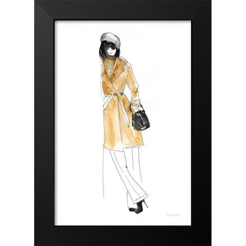 Out On the Town II Black Modern Wood Framed Art Print by Charro, Mercedes Lopez