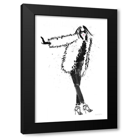 Uptown Fashion II Black Modern Wood Framed Art Print with Double Matting by Charro, Mercedes Lopez