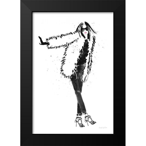 Uptown Fashion II Black Modern Wood Framed Art Print by Charro, Mercedes Lopez