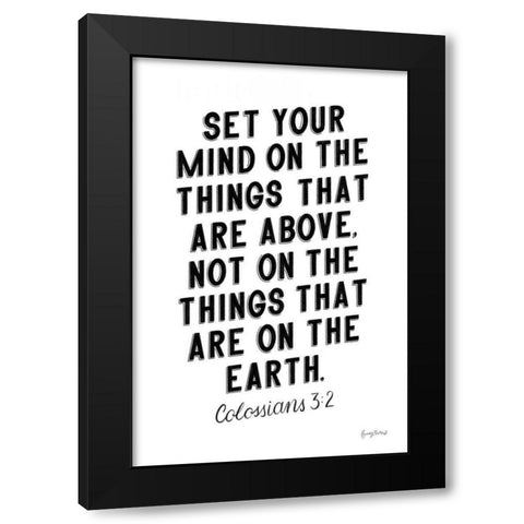 Bible Saying II BW Black Modern Wood Framed Art Print with Double Matting by Thorns, Becky