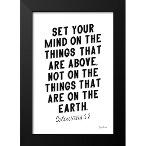 Bible Saying II BW Black Modern Wood Framed Art Print by Thorns, Becky