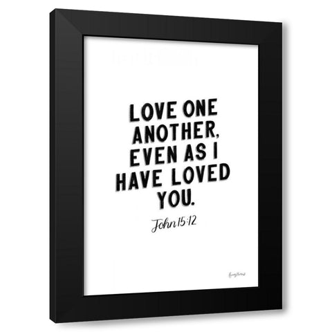 Bible Saying III BW Black Modern Wood Framed Art Print with Double Matting by Thorns, Becky