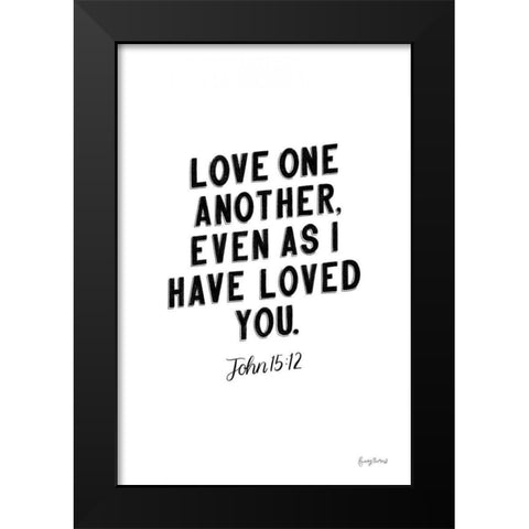 Bible Saying III BW Black Modern Wood Framed Art Print by Thorns, Becky
