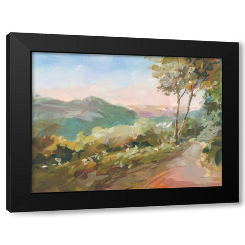 Valley Views Black Modern Wood Framed Art Print by Nai, Danhui