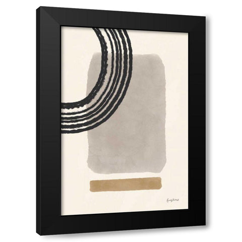 Geo Abstract III Neutral Pink Black Modern Wood Framed Art Print with Double Matting by Thorns, Becky