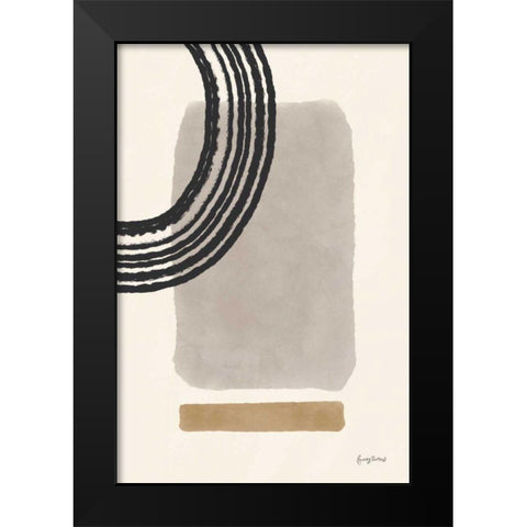 Geo Abstract III Neutral Pink Black Modern Wood Framed Art Print by Thorns, Becky