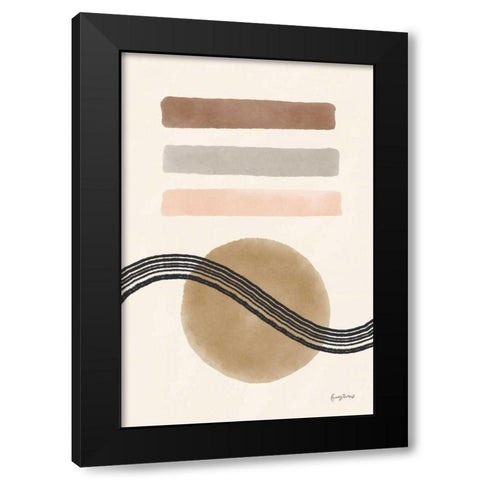 Geo Abstract IV Neutral Pink Black Modern Wood Framed Art Print with Double Matting by Thorns, Becky