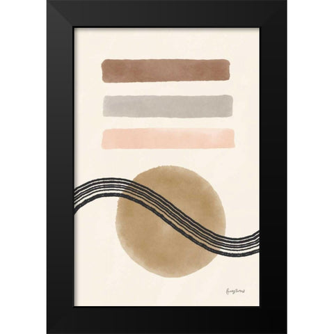 Geo Abstract IV Neutral Pink Black Modern Wood Framed Art Print by Thorns, Becky