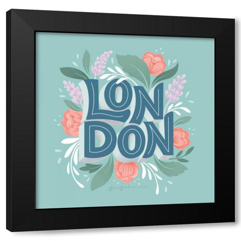World Cities IV Black Modern Wood Framed Art Print with Double Matting by Graham, Gia