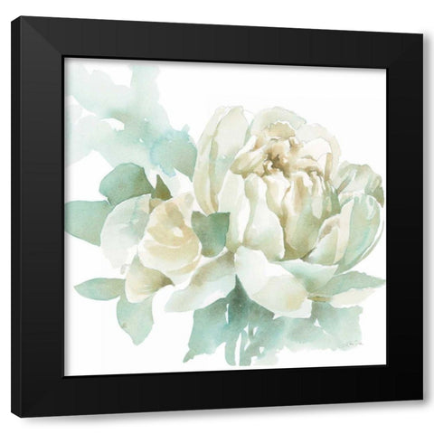 Poetic Blooming I Black Modern Wood Framed Art Print by Pete, Katrina