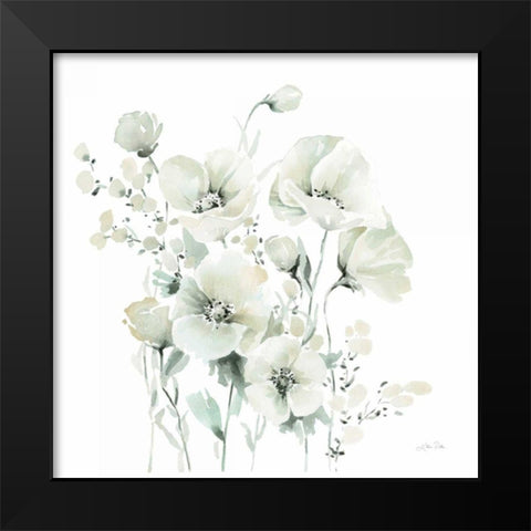 Secret Garden Bouquet II Black Modern Wood Framed Art Print by Pete, Katrina