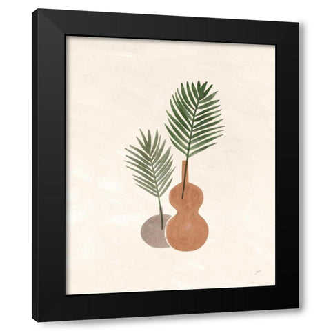 Palm Vessels I Black Modern Wood Framed Art Print with Double Matting by Panganiban, Karyn