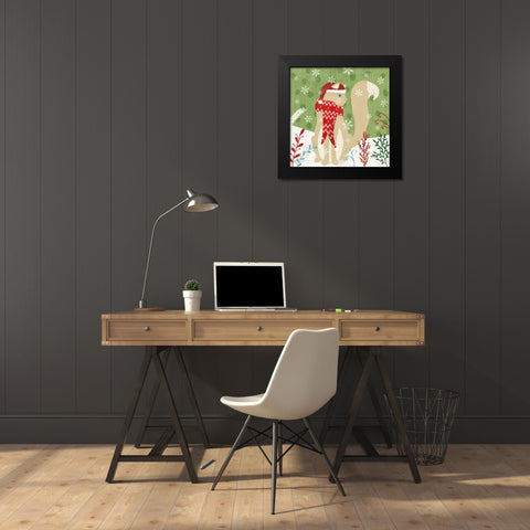 Purrfect Holiday IV Black Modern Wood Framed Art Print by Charron, Veronique