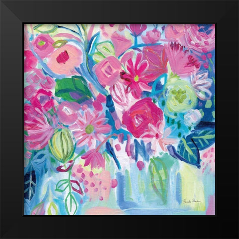 Spring Burst I Black Modern Wood Framed Art Print by Zaman, Farida