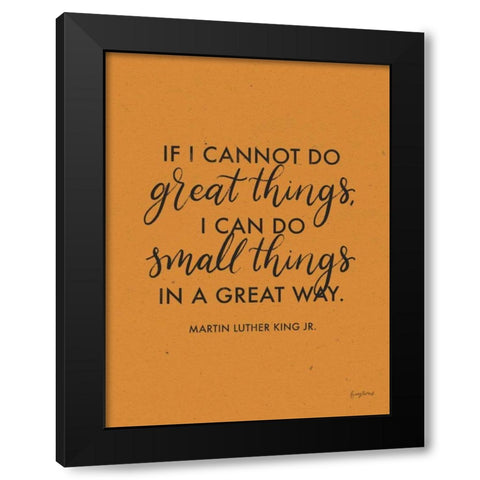 Words of Wisdom III Orange Crop Black Modern Wood Framed Art Print with Double Matting by Thorns, Becky