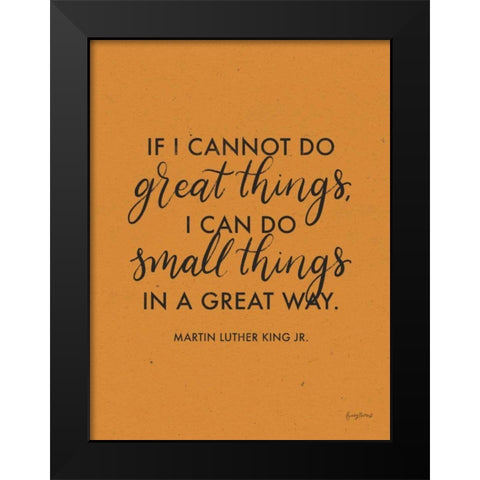 Words of Wisdom III Orange Crop Black Modern Wood Framed Art Print by Thorns, Becky