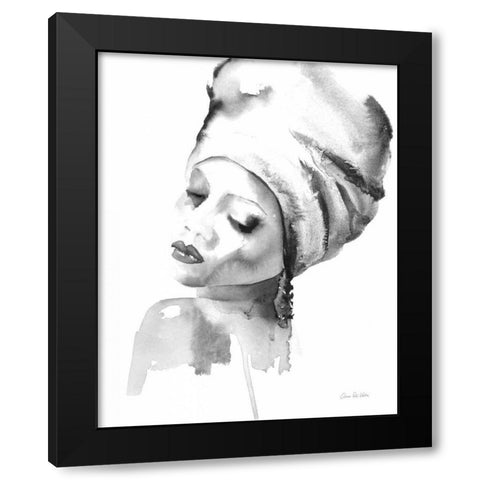 Woman I BW Black Modern Wood Framed Art Print with Double Matting by Valle, Aimee Del