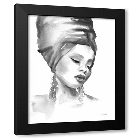 Woman II BW Black Modern Wood Framed Art Print with Double Matting by Valle, Aimee Del