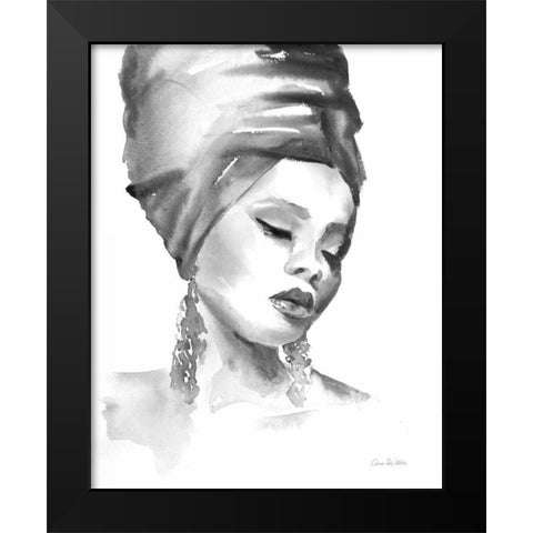 Woman II BW Black Modern Wood Framed Art Print by Valle, Aimee Del