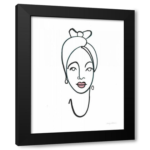 Beauty I Pink Lips Black Modern Wood Framed Art Print with Double Matting by Tillmon, Avery