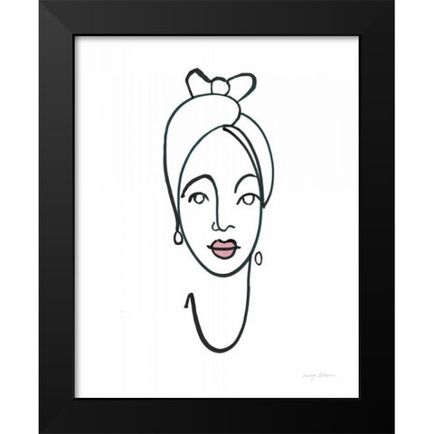 Beauty I Pink Lips Black Modern Wood Framed Art Print by Tillmon, Avery