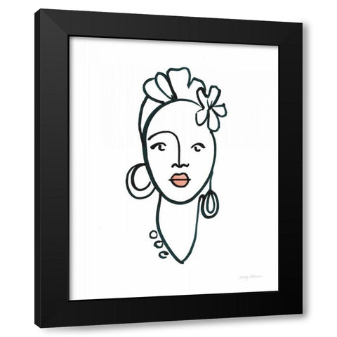 Beauty III Pink Lips Black Modern Wood Framed Art Print with Double Matting by Tillmon, Avery