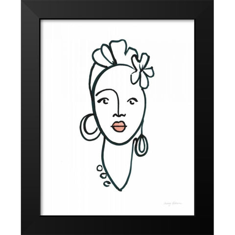 Beauty III Pink Lips Black Modern Wood Framed Art Print by Tillmon, Avery