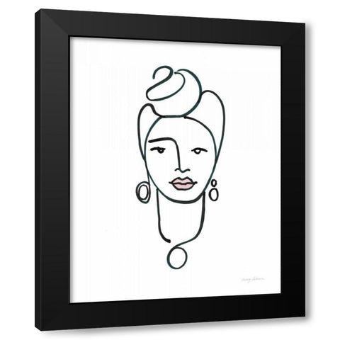 Beauty IV Pink Lips Black Modern Wood Framed Art Print with Double Matting by Tillmon, Avery
