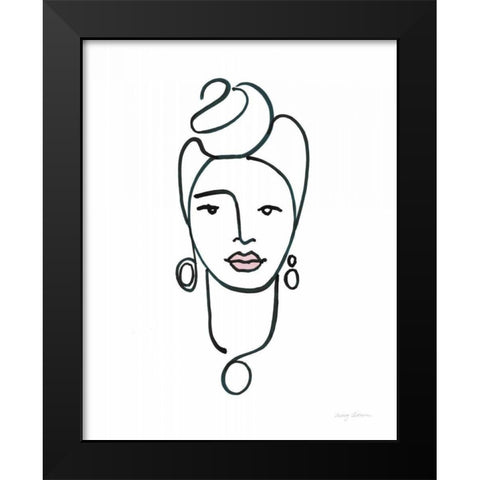 Beauty IV Pink Lips Black Modern Wood Framed Art Print by Tillmon, Avery