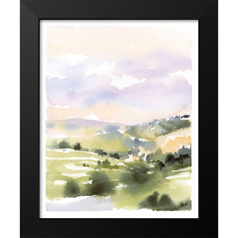 Spring Hills I Black Modern Wood Framed Art Print by Pete, Katrina