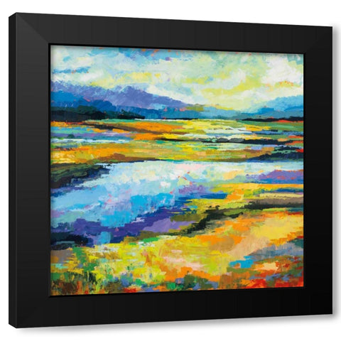 Fall Marsh Black Modern Wood Framed Art Print with Double Matting by Vertentes, Jeanette