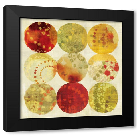 Raindots Black Modern Wood Framed Art Print with Double Matting by Wild Apple Portfolio