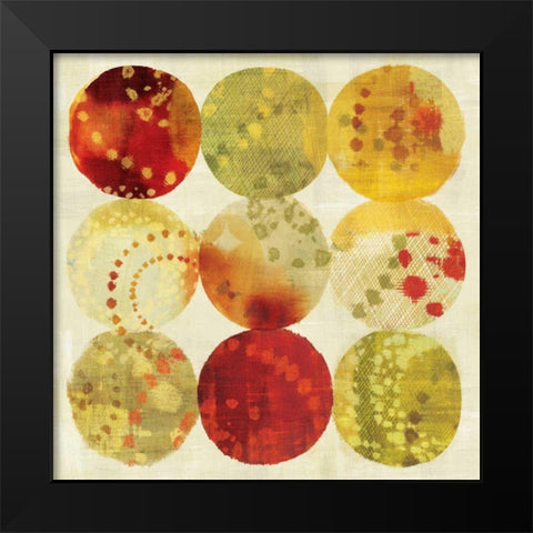 Raindots Black Modern Wood Framed Art Print by Wild Apple Portfolio