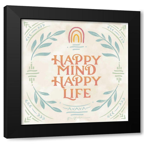 Heart and Mind II Black Modern Wood Framed Art Print with Double Matting by Graham, Gia