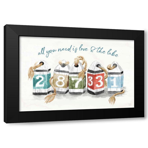 Lake Love IV Black Modern Wood Framed Art Print with Double Matting by June, Dina