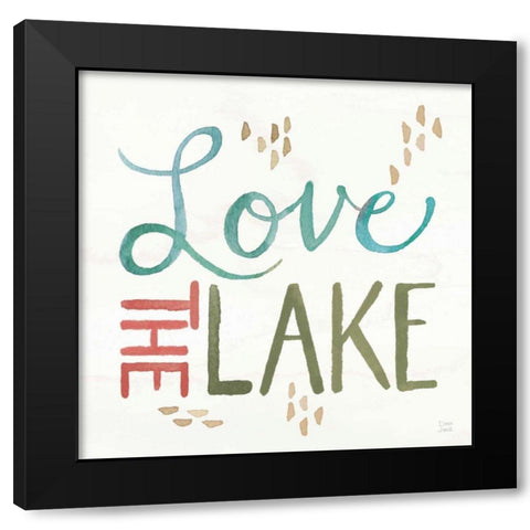 Lake Love VII Black Modern Wood Framed Art Print by June, Dina