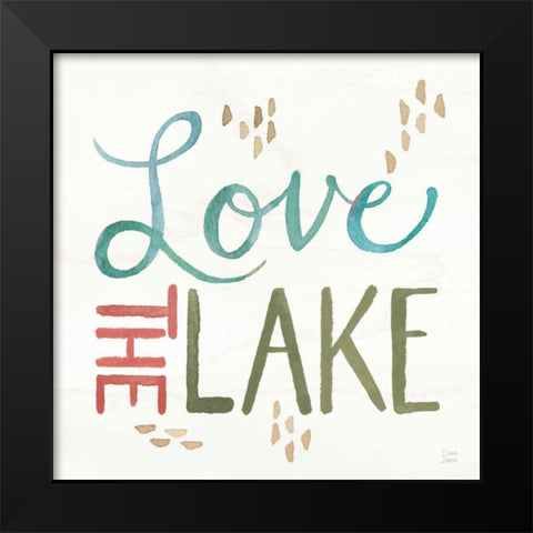 Lake Love VII Black Modern Wood Framed Art Print by June, Dina
