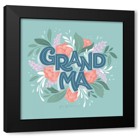 Grandma Black Modern Wood Framed Art Print by Graham, Gia