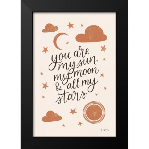 Celestial Boho I Black Modern Wood Framed Art Print by Thorns, Becky