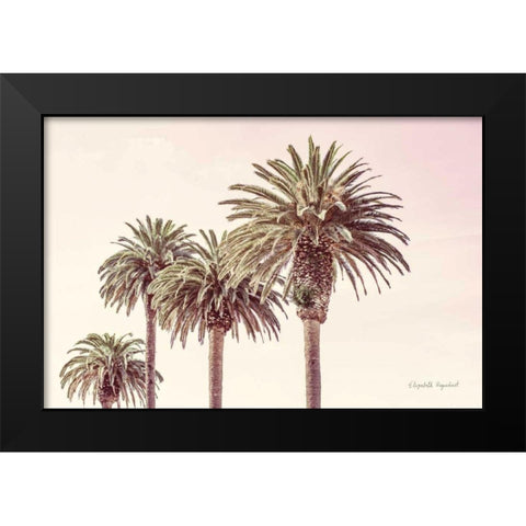 Pastel Palms Black Modern Wood Framed Art Print by Urquhart, Elizabeth