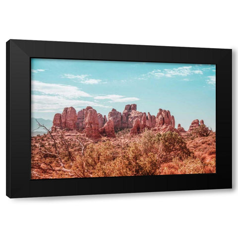 What a View II Black Modern Wood Framed Art Print with Double Matting by Urquhart, Elizabeth