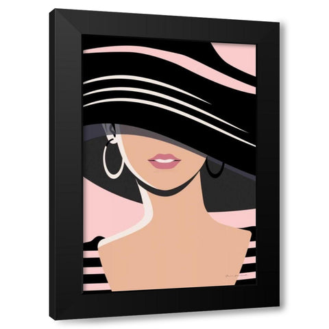 Beach Chic III Blush Black Modern Wood Framed Art Print with Double Matting by Escalante, Omar